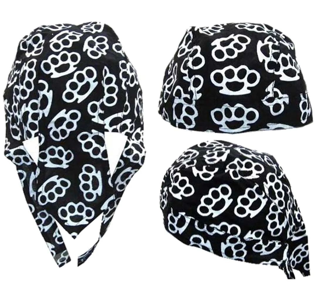 BRASS KNUCKLES BANDANA CAP / DORAG HAT (Sold by the dozen) -* CLOSEOUT $1.00 EA