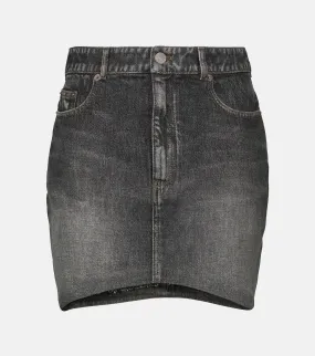 Denim miniskirt BALENCIAGA, black