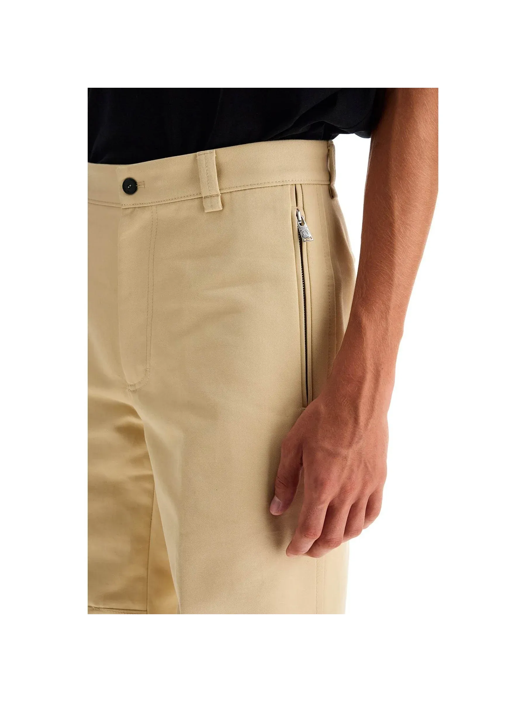 Gabardine Biker Trousers
