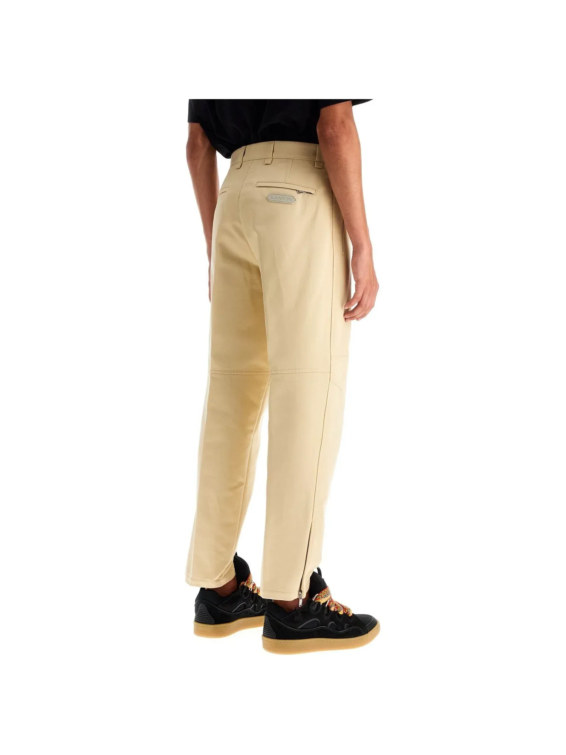 Gabardine Biker Trousers
