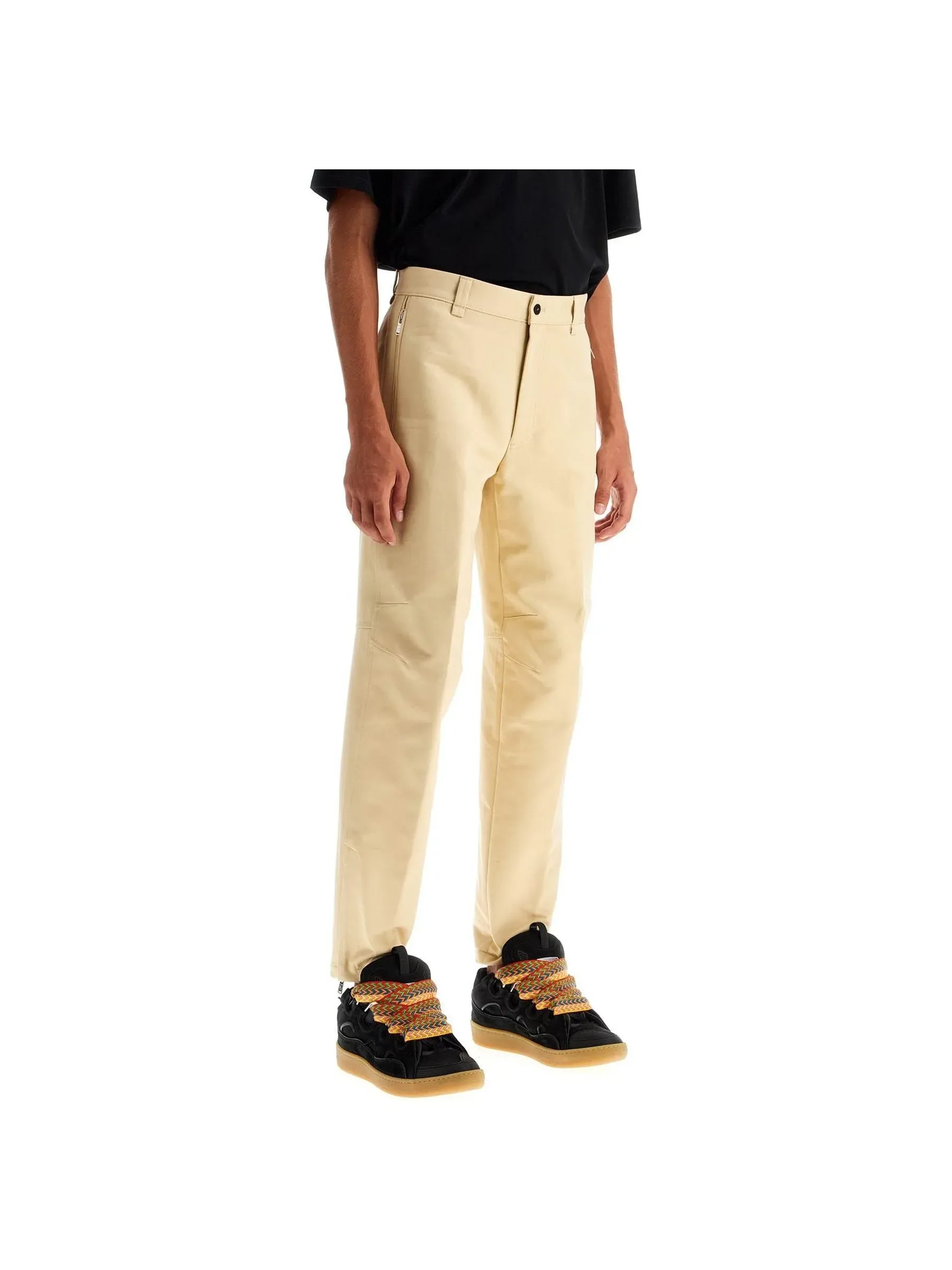 Gabardine Biker Trousers