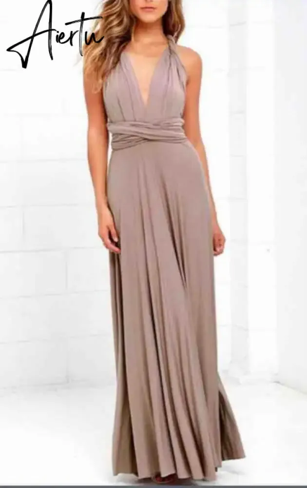 Ladies Sexy Women Maxi Club Dress Bandage Long Party Multiway Swing Dress Convertible Infinity Robe Bridesmaids Boho Women Dress