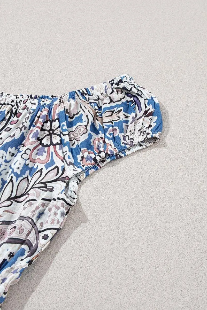 Paisley Boho Off Shoulder Dress