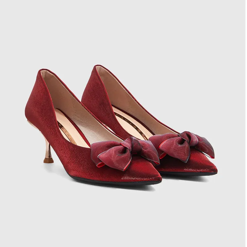 Pointy Toe Pumps Red
