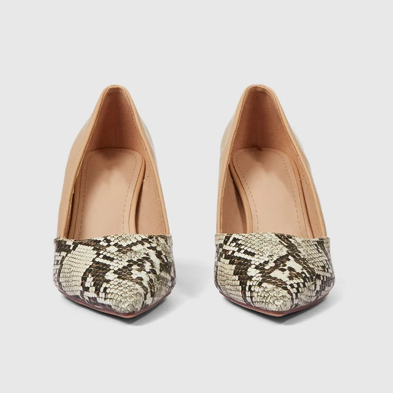 Pointy Toe Pumps Snake