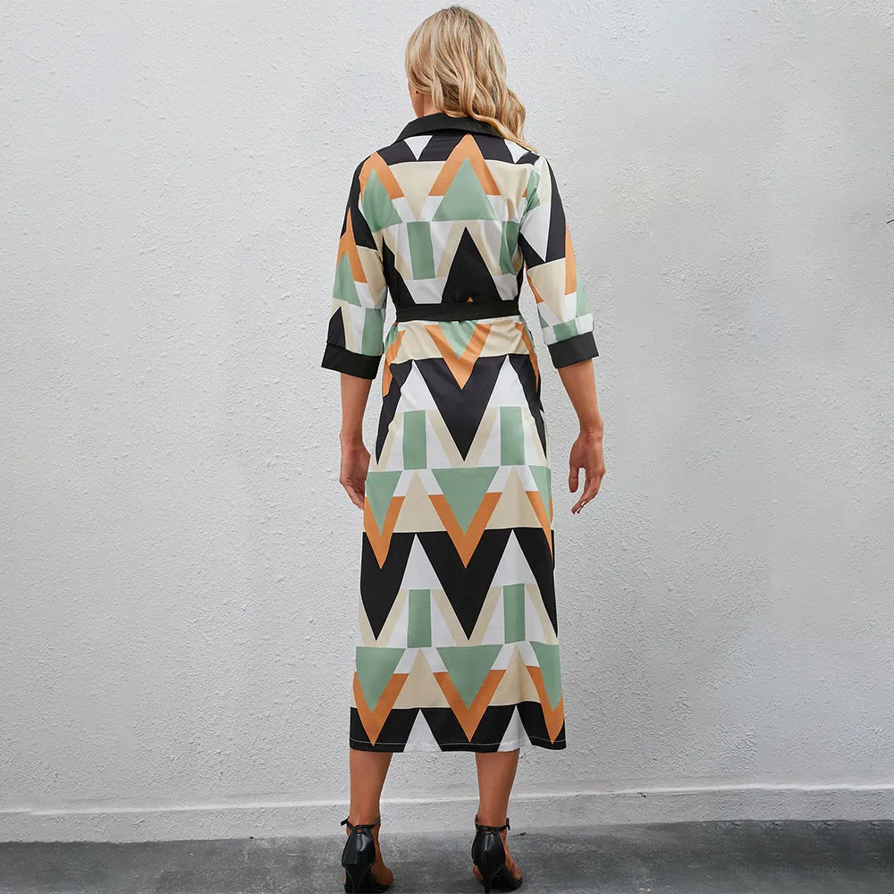 Printing Wholesale Casual  Midi Dress