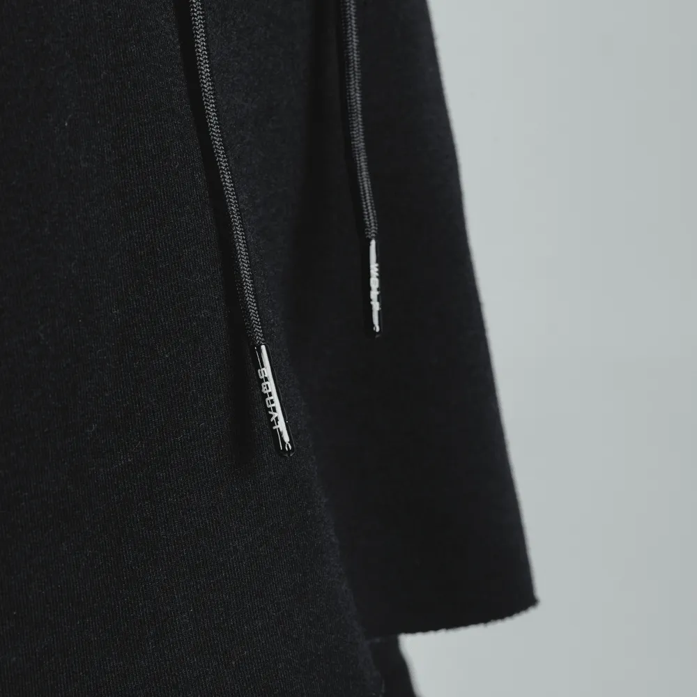 She-Wolf Crop Hoodie - Black