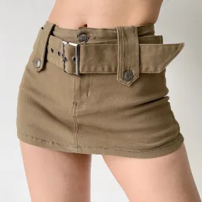 Wenkouban - Nolan Denim MIni Skirt